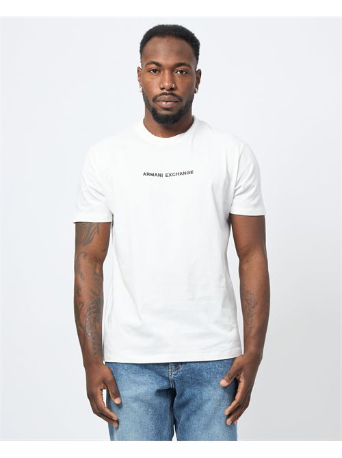 T-shirt basique à col rond pour homme AX avec logo ARMANI EXCHANGE | XM000787-AF12308U0009